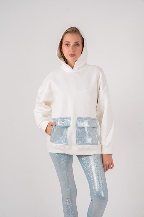 OVERSIZED MARVEL POCKET Hoodie [OFF-WHITE] - Image 6