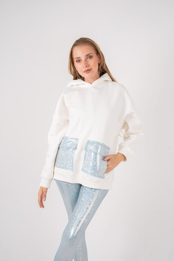 OVERSIZED MARVEL POCKET Hoodie [OFF-WHITE] - Image 5