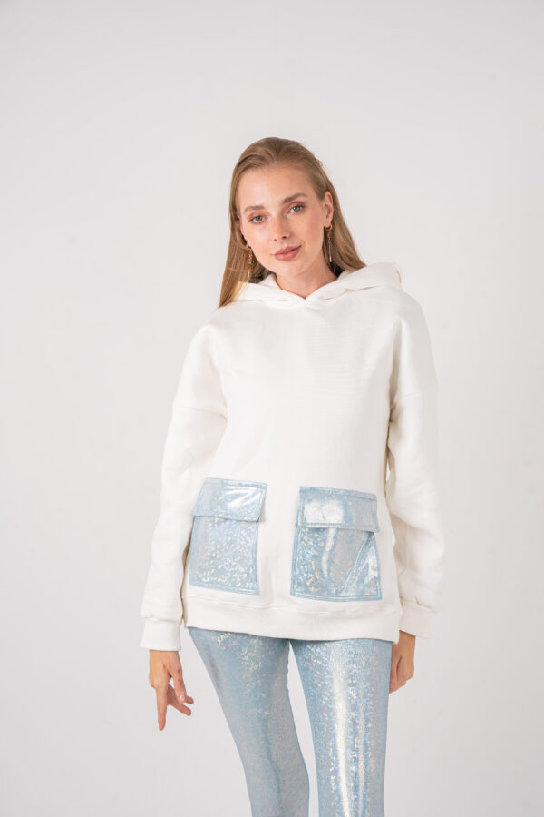 OVERSIZED MARVEL POCKET Hoodie [OFF-WHITE] - Image 2